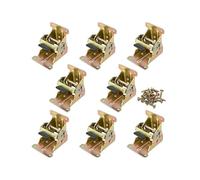 Staffe Pieghevoli for Gambe Del Tavolo, Cerniera Con Bloccaggio A 90 Gradi for Tavoli E Armadi, Confezione Da 8, Multicolore(Yellow)