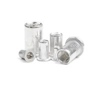 Staffe pieghevoli per mensole, Set di dadi for rivetti filettati a testa piatta in lega di alluminio M3-M12 20/50/100 pezzi(100PCS,M3)