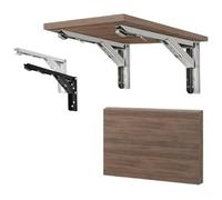 Staffe pieghevoli per mensole, Staffa for mensola pieghevole, confezione da 2, 8-14 pollici, nero e bianco(8 Inch White)