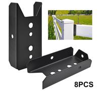 Staffe Recinzione Acciaio Zincato Nero per Pi?? Forte per Collegamenti Legno