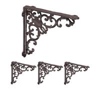 Staffe Reggimensole Muro Reggi Mensole Ghisa Supporti Angolari Scaffale Set 4
