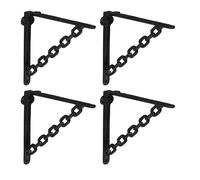 Staffe Reggimensole Stile Industriale Reggi Mensole Ghisa Supporti Muro Set 4