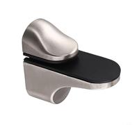 Staffe regolabili per mensole in vetro da 3 mm a 22 mm di spessore, supporti per mensole da parete in lega di zinco, finitura cromata lucida, confezione da 4 - per libreria (argento)