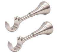 Staffe resistenti per asta per tende, regolabili, 15,2 cm, in nichel spazzolato, confezione da 2