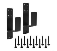 Staffe resistenti per barriere per porte compatibili con legname 2 x 4 per una maggiore sicurezza domestica (nero)
