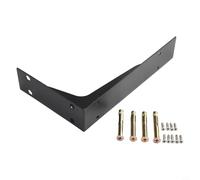 Staffe resistenti per mensole in ferro nero, supporto da parete per librerie, garage, design a triangolo grande (25,4 cm)