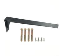 Staffe resistenti per mensole in ferro nero, supporto da parete per librerie, garage, design a triangolo grande (45,7 cm)