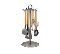 Staffe rotanti in acciaio al carbonio con 8 ganci per utensili da cucina, gancio rotante per appendere cucchiaio, pala (grigio)