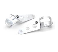 Staffe Supporto Faretti 1 paio/2 pezzi staffa di montaggio faro clip luce di direzione accessori per moto per tubo forcella anteriore da 35 mm-43 mm supporto adattatore(Silver 1 pair)