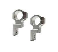 Staffe Supporto Faretti 1 paio di staffe di montaggio per paraurti fendinebbia ausiliarie per moto, adatte per BMW, adatte per HONDA, adatte per Yamaha, adatte per Suzuki Staffa di Fari(Silver)