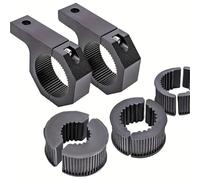Staffe Supporto Faretti Kit di morsetti per barra orizzontale in alluminio con staffa di montaggio per luci stradali da 2 pezzi, morsetti a gabbia da 1/1,5/1,75/2 adatti faro per lampadina