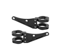 Staffe Supporto Faretti Morsetti di montaggio per staffa faro da 33 mm a 58 mm, forcella da 54, 49, 45, 41, 37 mm, adatti per moto, bobber, cafe racer supporto adattatore(55-58mm Black)