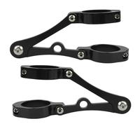 Staffe Supporto Faretti Staffa di montaggio universale per fari anteriori da moto, 39/41 mm, adatta per Harley, adatta per Cafe Racer. faro per lampadina(Black)