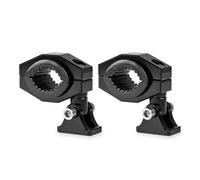 Staffe Supporto Faretti Supporto per faretti per moto, morsetti per fari ausiliari, clip per tubo da 18-30 mm per supporto fendinebbia per moto, ATV faro per lampadina(2pcs Black)