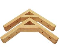Staffe triangolari in legno resistenti, 2 pezzi, supporti per mensole galleggianti da parete, staffe ad angolo retto con accessori per la decorazione della casa, staffe per forca da 22 cm