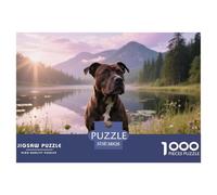 Staffordshire Bull Terrier, Gioco Di Puzzle Da 1000 Pezzi, Attività Conviviale Per La Famiglia, Regalo O Souvenir, Adatto Dai 10 Anni, Pet Dog, 38x26cm/1000pcs
