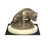 Staffordshire Bull Terrier Tipo 3 - Figura Con Cane Su Sandigem Marmo Art Dog