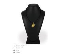 Staffy Tipo 2 - Placcato Oro Collana Con Dem Immagine di Un Cane Art Dog