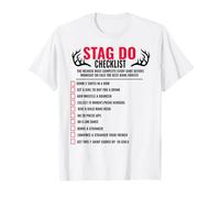 Stag Do Checklist Dares Addio al Celibato Gioco Maglietta