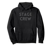 Stage Crew Low Visibility Inchiostro Grigio, Grande Stampa sul Davanti Felpa con Cappuccio