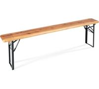 Stagecaptain BBB-170 Hirschgarten Panca Da Birreria Robusta (170 cm) con cerniere metalliche, superficie verniciata, pieghevole, struttura in acciaio e seduta in legno naturale.