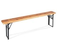 Stagecaptain BBB-180 Hirschgarten Panca Da Birreria Set 2x - 2 panche robuste e lunghe (177 cm) - Cerniere metalliche stabili - Superficie verniciata - Pieghevole - Seduta in legno - Naturale
