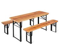 Stagecaptain BBK-110 Hirschgarten Set tavolo e panche per bambini 110 cm Naturale