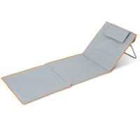 Stagecaptain Beachmatte “Layla” - Materassino spiaggia imbottito con cuscino testa, schienale regolabile, borsa portaoggetti con cerniera, lettino leggero, pieghevole con tracolla.
