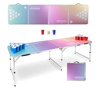 Stagecaptain Beer Pong Tisch "Club", Facile da pulire, 6 palline da gioco