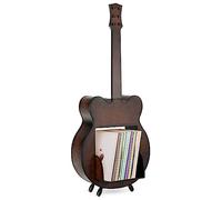 Stagecaptain SR-80 D Scaffale Per Dischi Django Marrone Scuro, 5 cm | Scaffale per conservare fino a 80 LP, Adatto anche per libri e materiale stampato, In legno dal design a chitarra, 5 cm, 0 kg