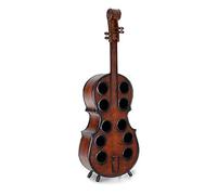 Stagecaptain Stradivino Porta Vini per 10 Bottiglie - Portabottiglie in Legno dallo Stile Vintage - Porta Bottiglie a Mano a Forma di Violoncello - Portabottiglie Alto 135 cm - Porta Bottiglie Retro