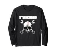 Stagehand - Chiave a Forma di Teschio per Backstage Theater Tech Crew Maglia a Manica