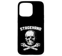 StageHand Skull Crossed C Wrench Backstage Theatre Tech Crew Custodia per iPhone 15 Pro Max