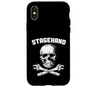 StageHand Skull Crossed C Wrench Backstage Theatre Tech Crew Custodia per iPhone X/XS