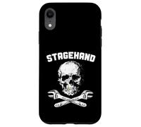 StageHand Skull Crossed C Wrench Backstage Theatre Tech Crew Custodia per iPhone XR