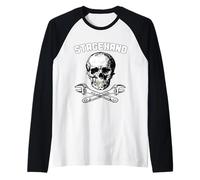 Stagehand Skull Crossed C Wrench Backstage Theatre Tech Crew Maglia con Maniche Raglan