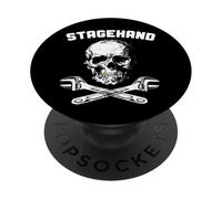 StageHand Skull Crossed C Wrench Backstage Theatre Tech Crew PopSockets PopGrip Adesivo