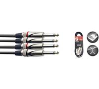 Stagg 18306 - Cavo doppio con jack mono da 60 cm, 2 x 6,3 mm, colore: Nero