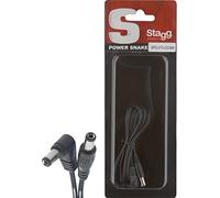 Stagg 20809 2.1 mm a maschio a maschio chitarra cavo di alimentazione DC - nero