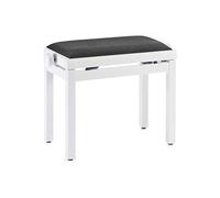 Stagg 21271 hohenverstellbare velluto del Pianoforte Bank (49 - 59 cm, seduta imbottita, 55 x 32 cm) Bianco/Opaco/Nero
