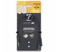 Stagg 21409 10 cm cuffie adattatore splitter y cable - nero
