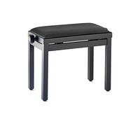 Stagg 21877 pb39 BKP svbk velluto del Pianoforte Bank (regolabile in altezza: 49 - 59 cm, seduta dimensioni: 55 x 32 cm) nero