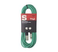 Stagg Alta Qualità Plug Cavo per Microfono XLRf to XLRm, 10m, Verde