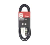 Stagg - Cavo da Microfono di Alta Qualita, XLRf a XLRm/VER, 3m, Nero