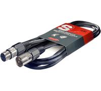 STAGG - Cavo per microfono XLR a 3 pin maschio a femmina, 15 m nero