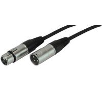 STAGG - Cavo per microfono XLR maschio a femmina a 3 pin da 3 m nero