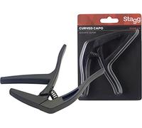 Stagg Curved Trigger Capo for Electric or Acoustic Guitar in Black