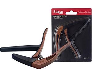 Stagg effetto Flat Trigger capotasto per chitarra classica, Dark Wood