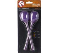 Stagg egg-ma coppia di maracas con manico lungo, colore: Giallo L Purple