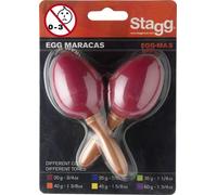 Stagg egg-ma coppia di maracas con manico lungo, colore: Giallo S Red
